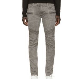 Balmain Olive Green Bikers Pants(Size 32)